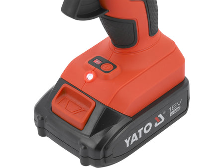 Yato battery pack on a white background