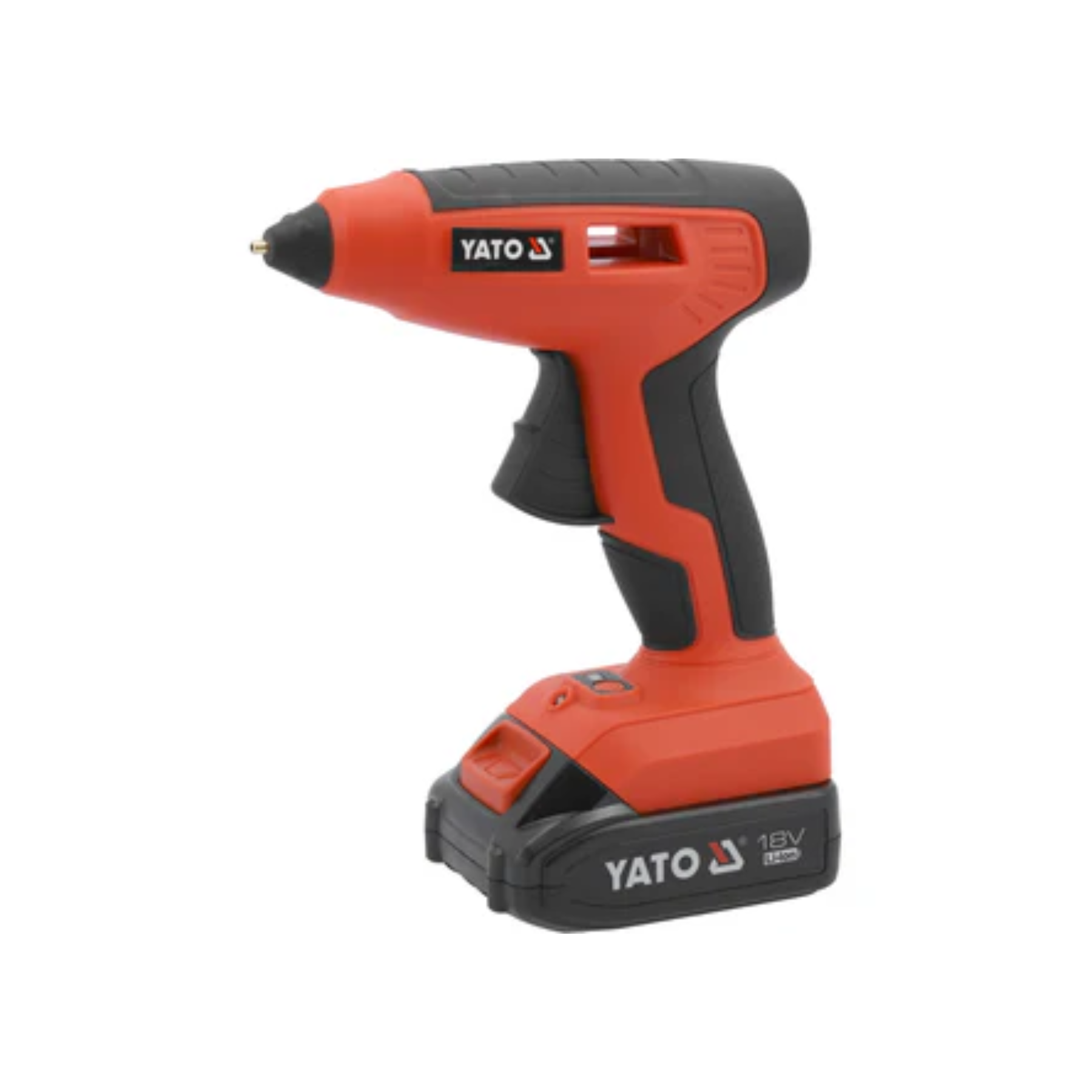 Red and black cordless drill with Yato branding on a white background