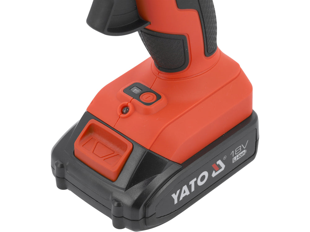 Yato battery pack on a white background