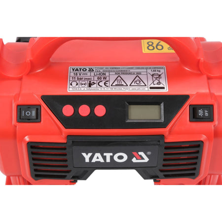 Red Yato power tool on a white background
