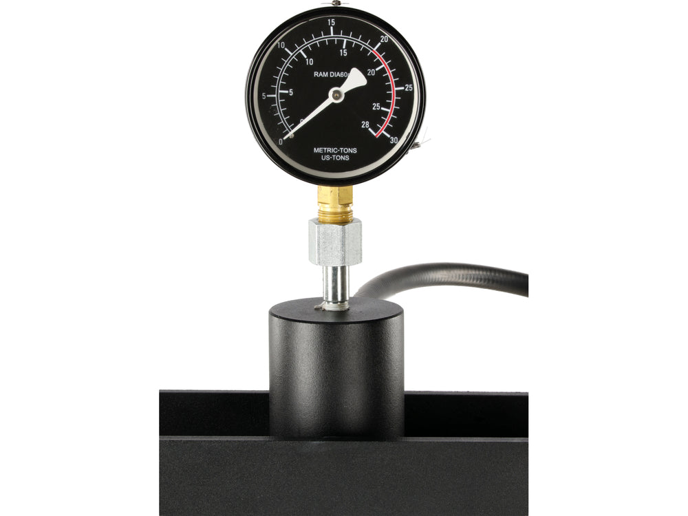 Pressure gauge on a white background