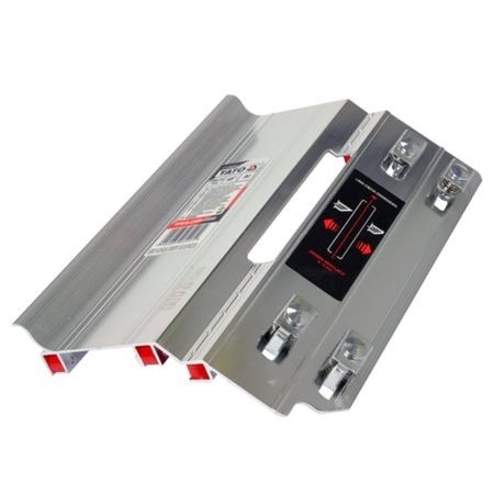 An aluminum metal junction box with a black terminal label and red terminal caps visible on the side, photographed on a plain white background.