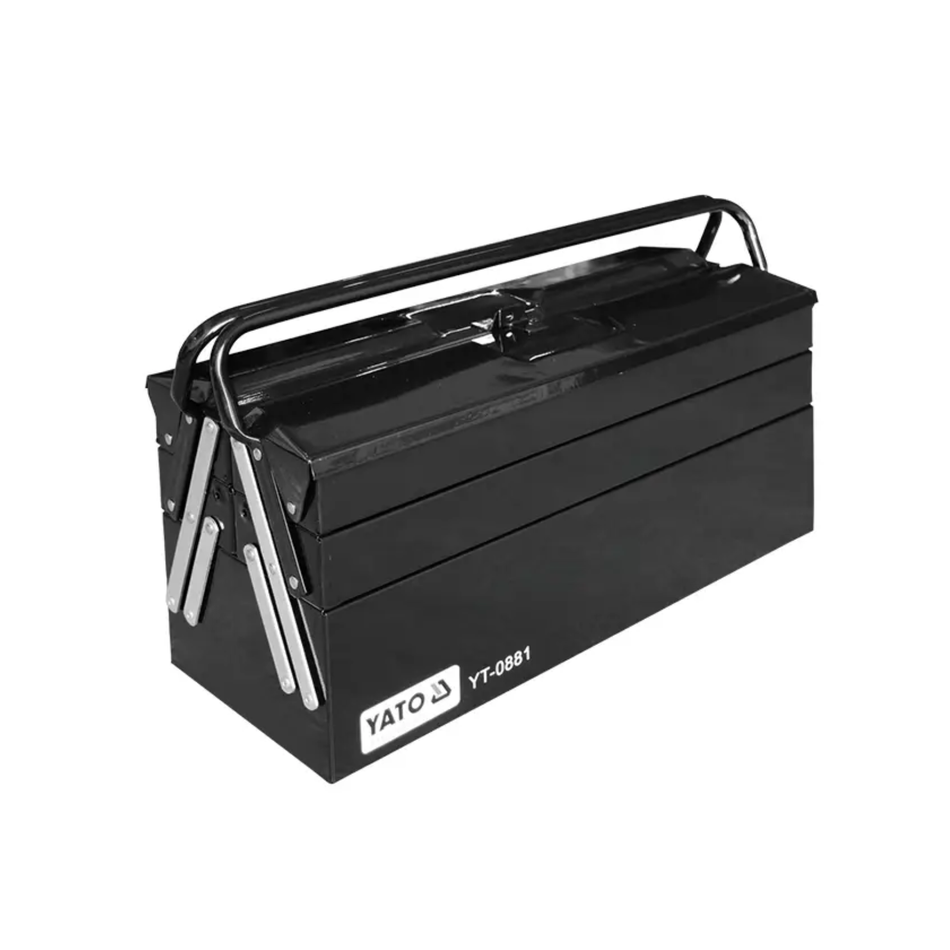 Black tool box with YATO branding on a white background