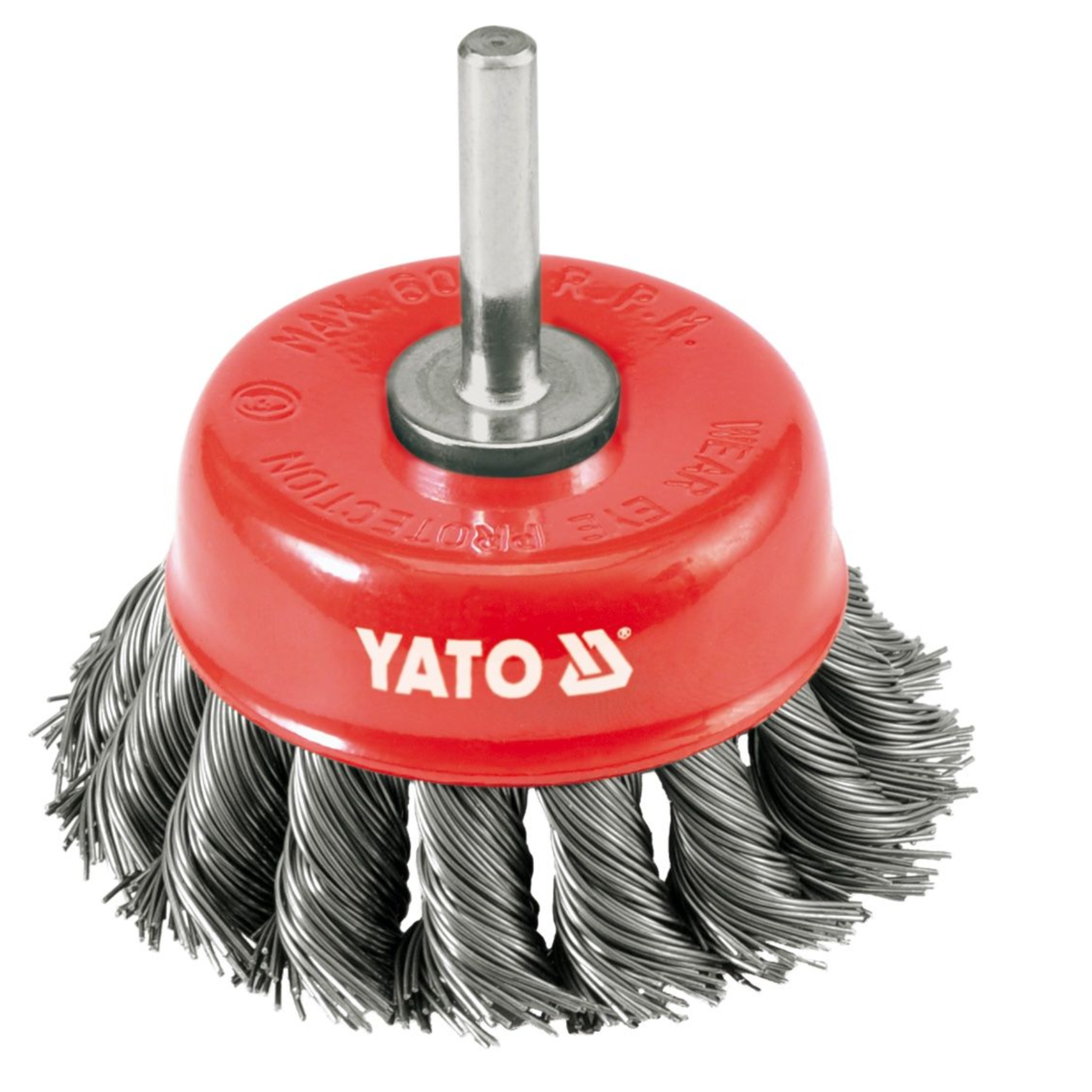 Red wire brush with Yato branding on a white background