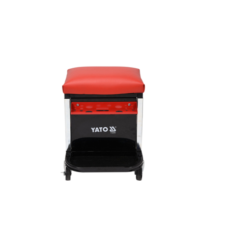 Red and black tool bench with YATO branding on a white background