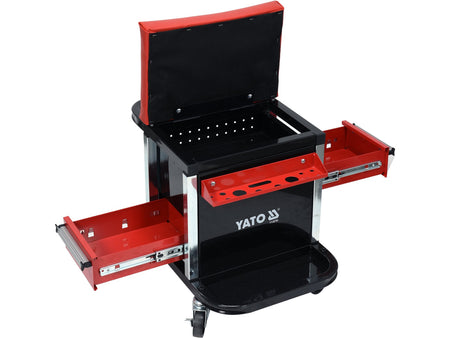 Tool chest with open drawers on a white background, featuring the Yato brand.
