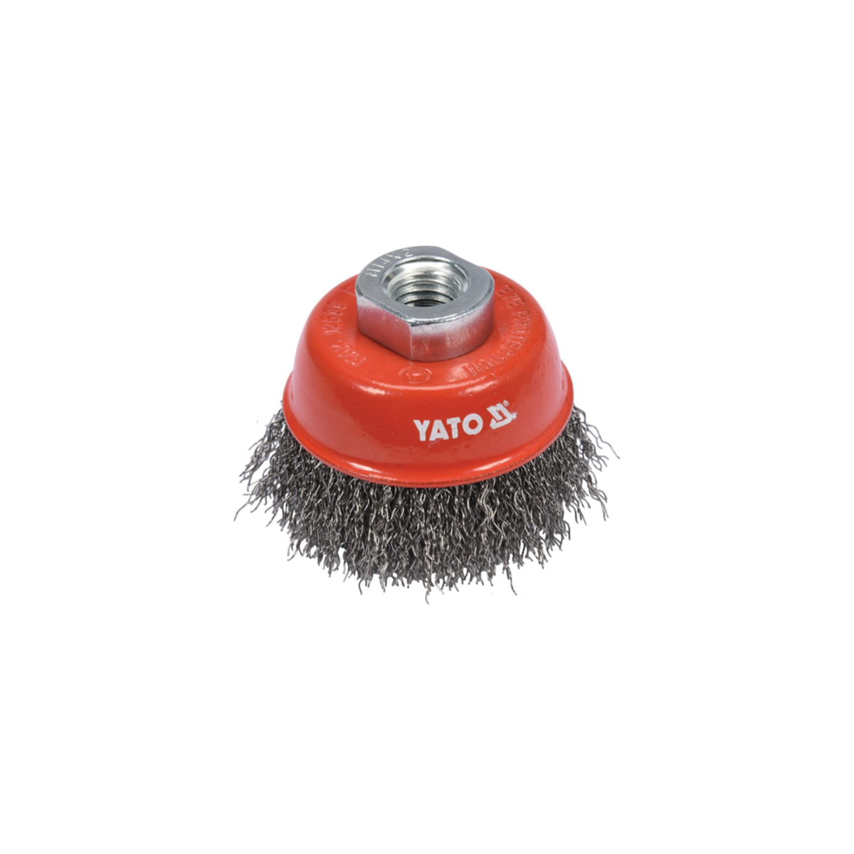 Red wire brush with Yato branding on a white background