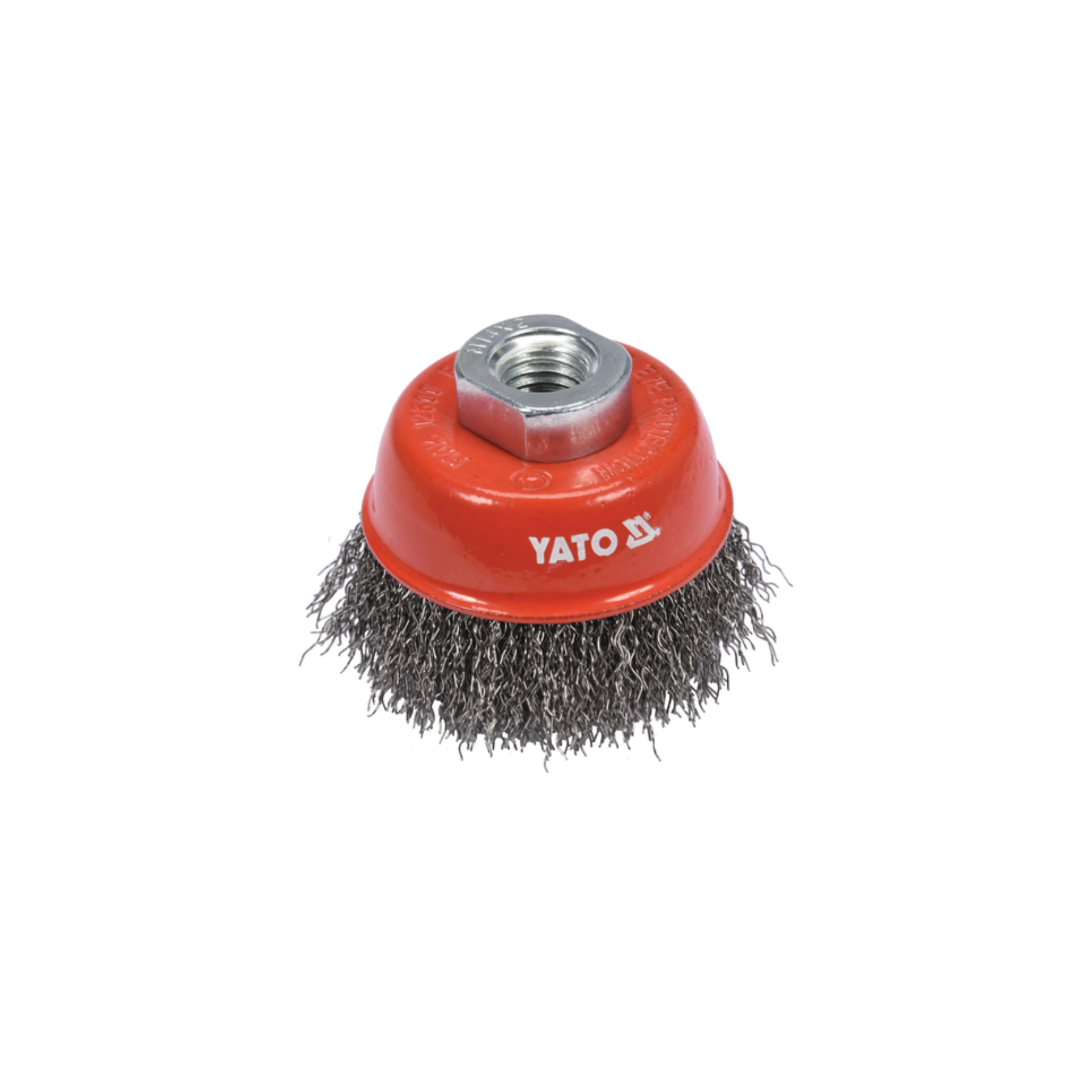 Red wire brush with Yato branding on a white background