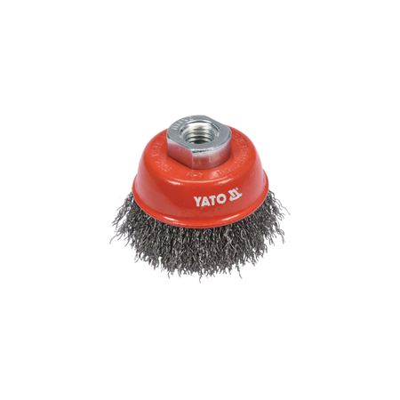 Red wire brush with Yato branding on a white background