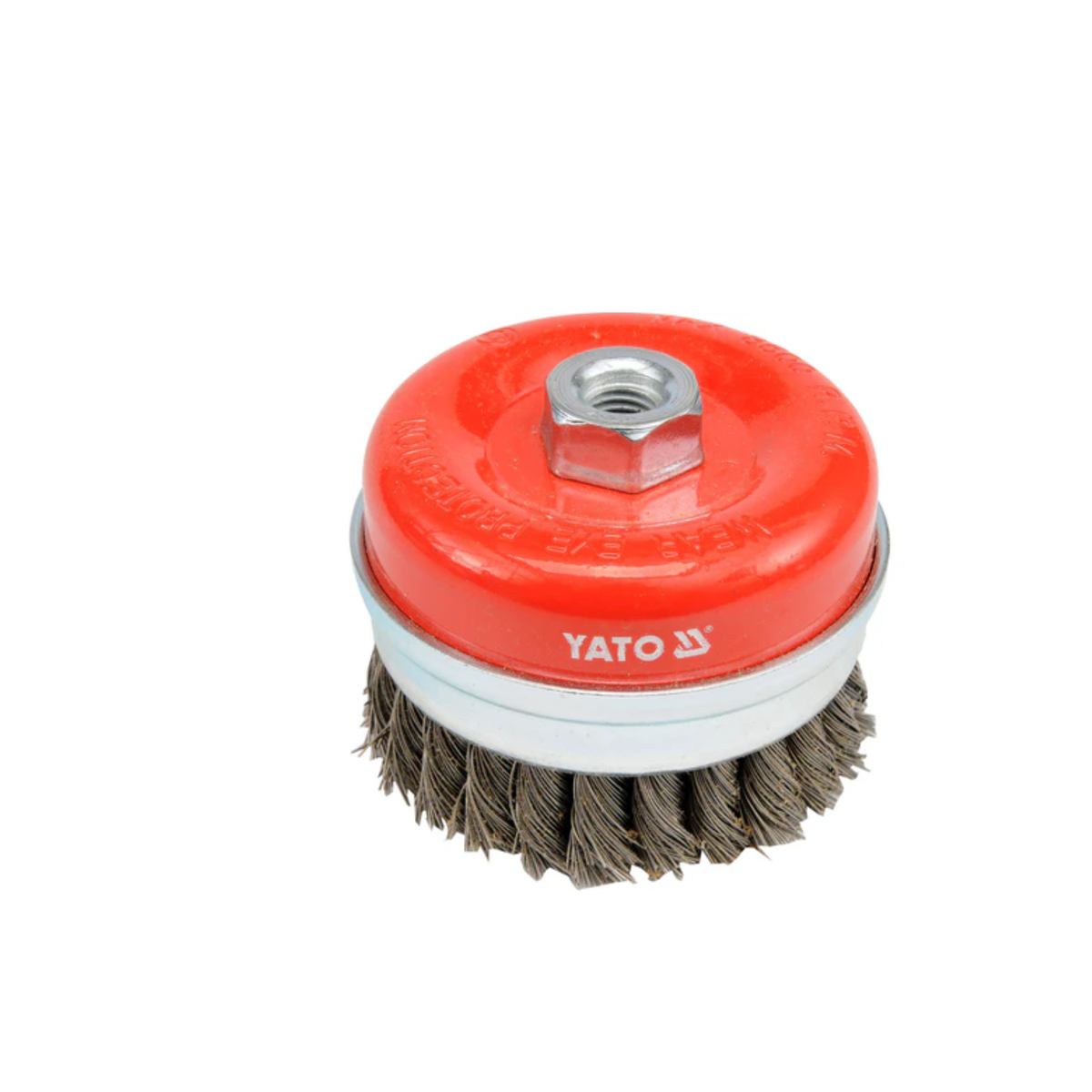 Yato wire brush on a white background