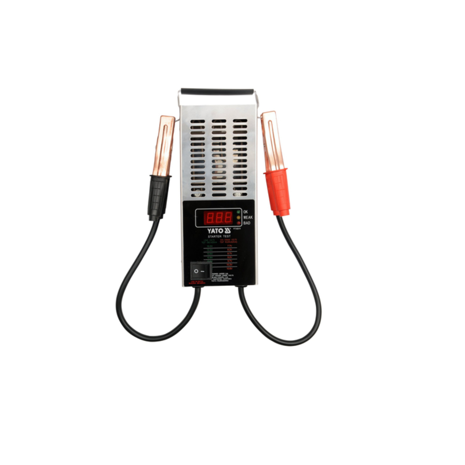 Yato automotive battery charger on a white background