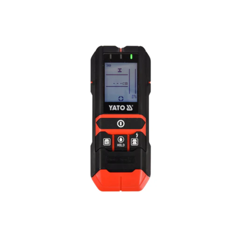 Yato laser measure device on a white background