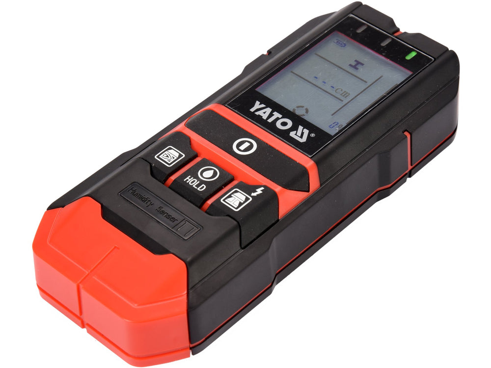 Yato digital laser measure on a white background