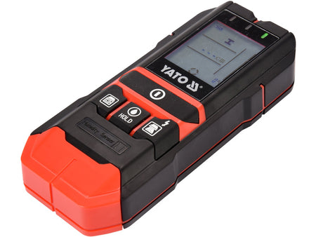 Yato digital laser measure on a white background