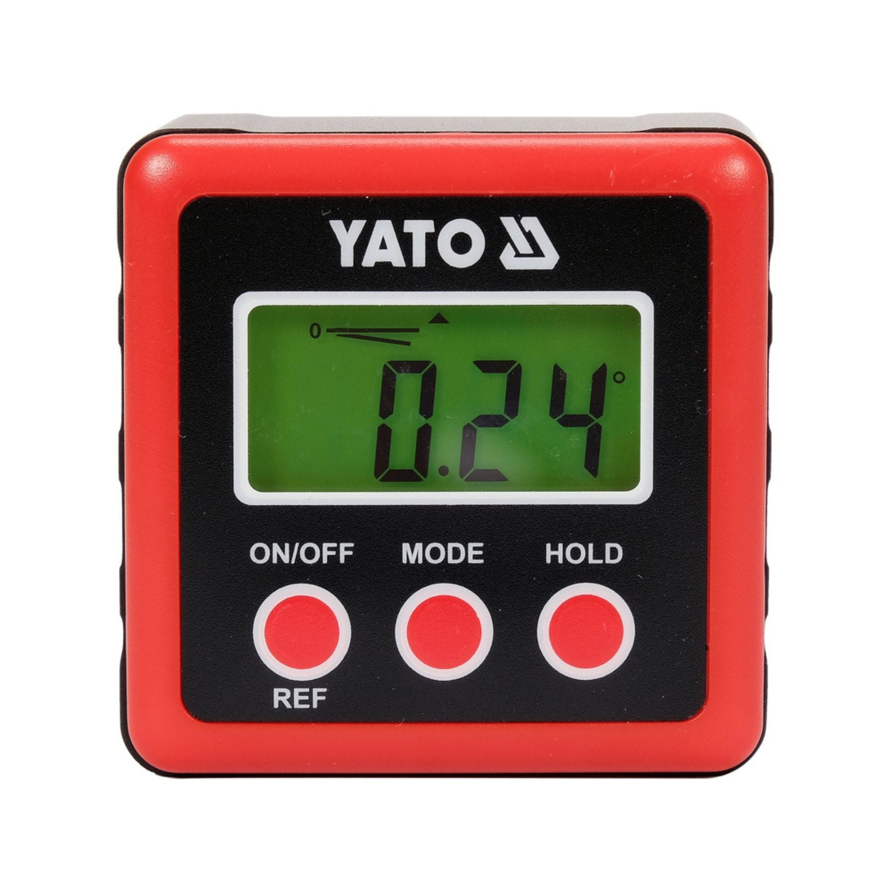 Digital level with Yato branding on a white background