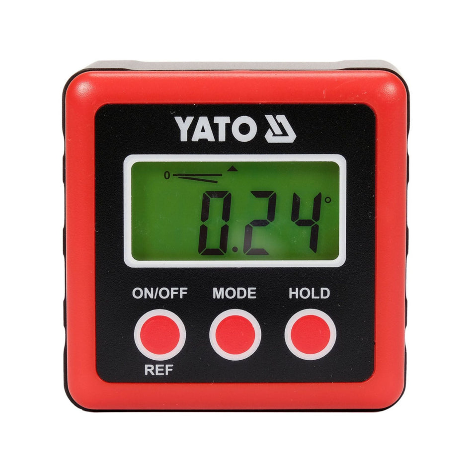Digital level with Yato branding on a white background
