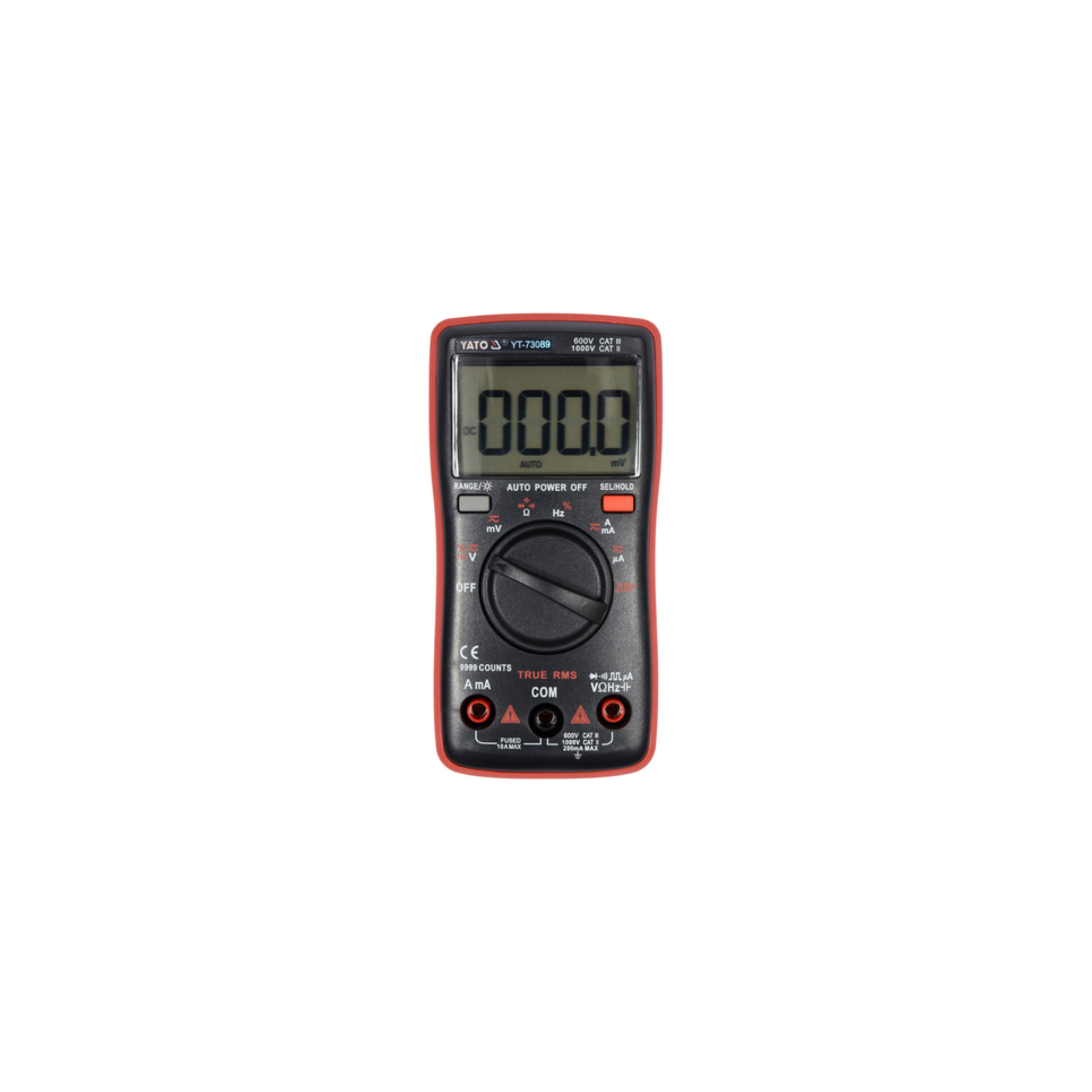 Digital multimeter on a white background