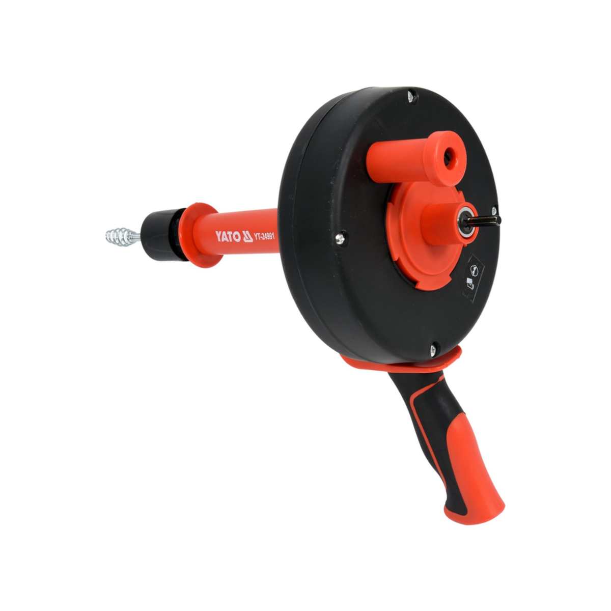 Black and orange YATO tool on a white background