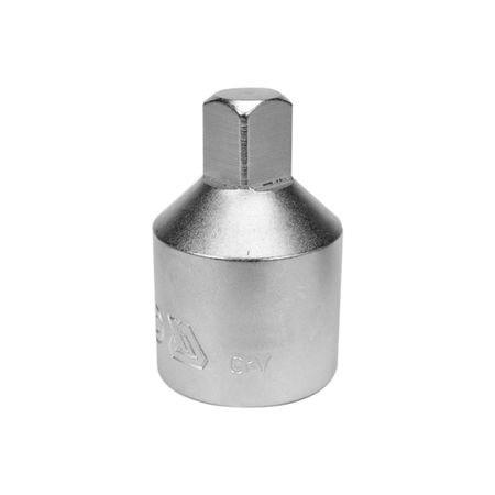 Metal socket tool on a white background