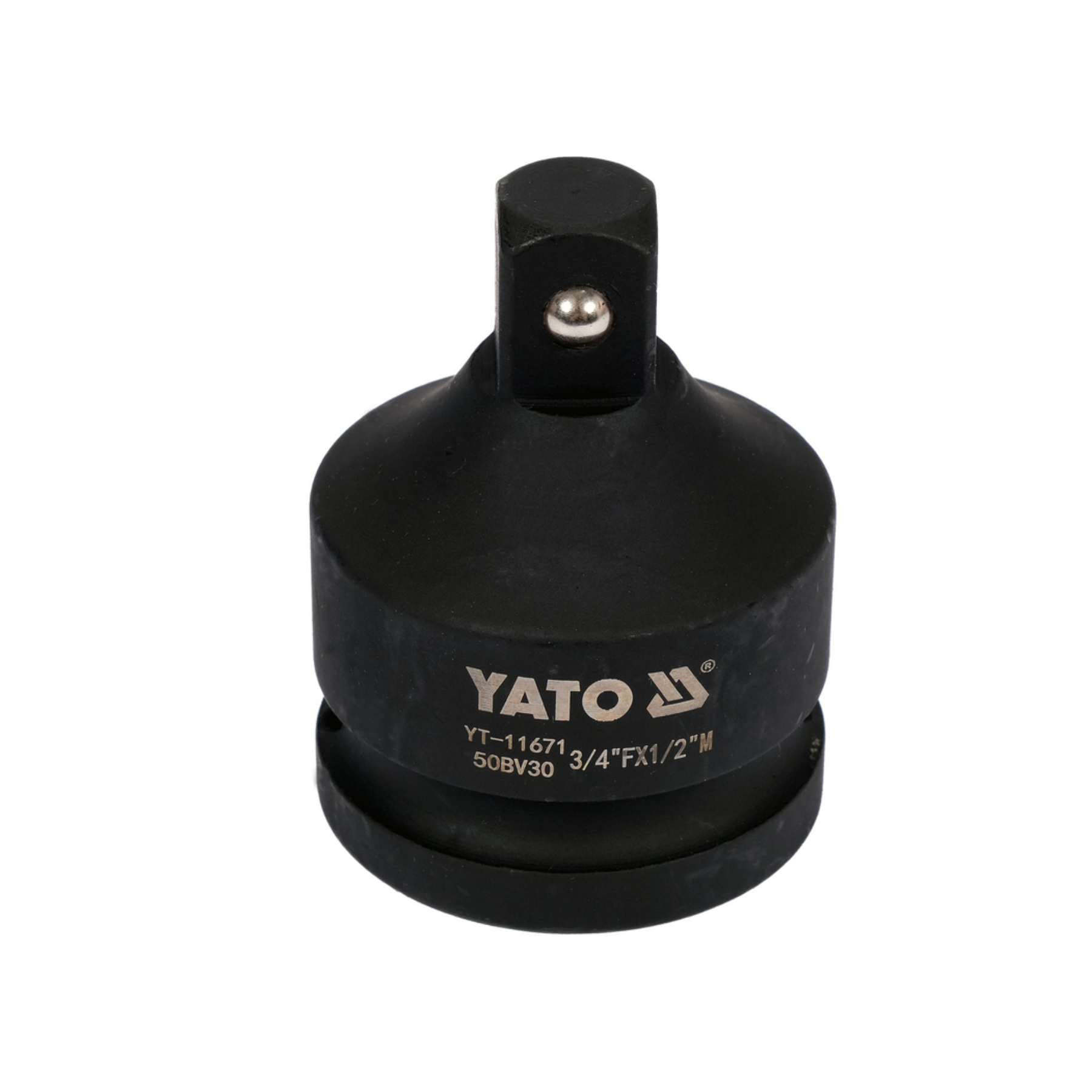 Black mechanical component with multiple pins on a white background