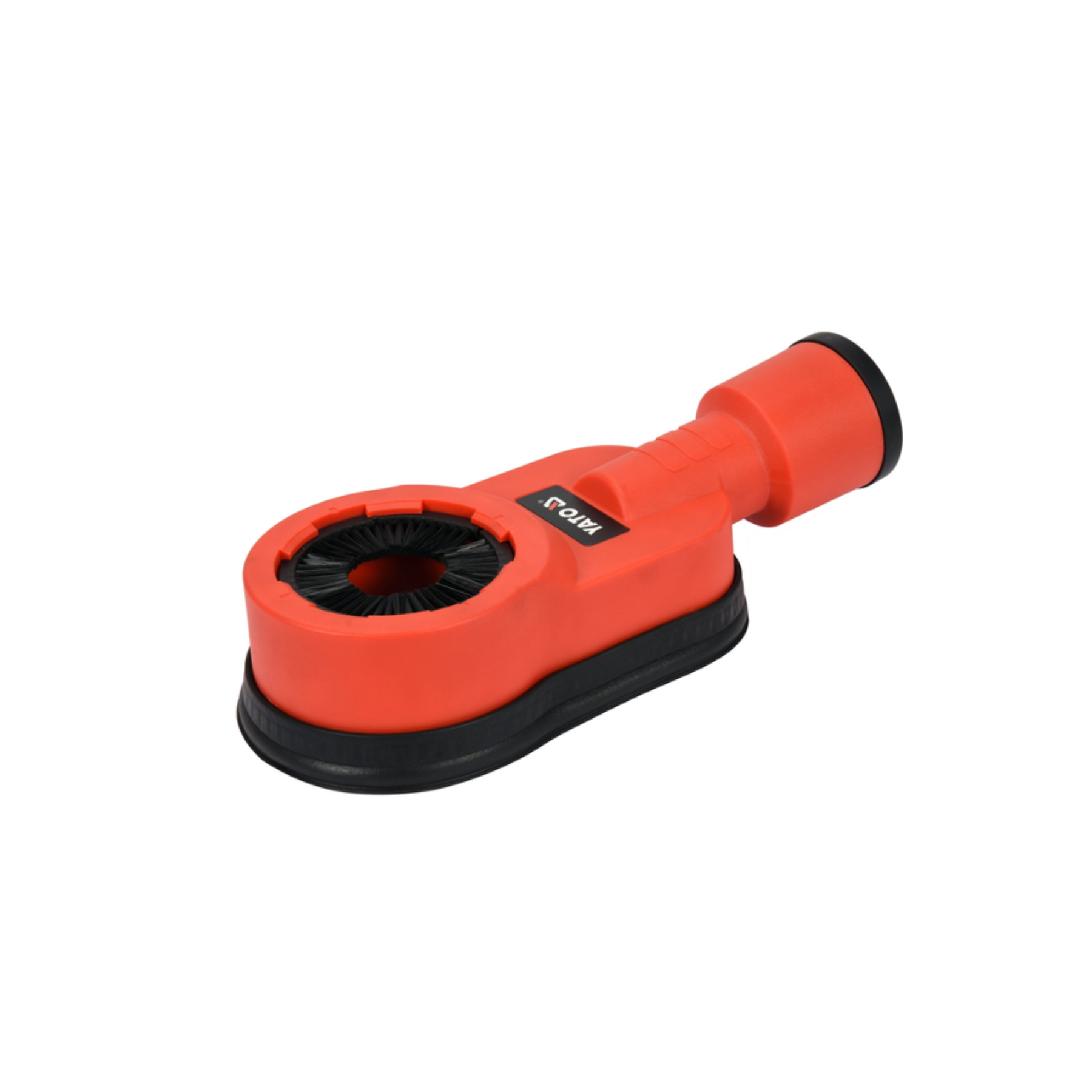 Orange and black tool on a white background