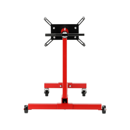 Red and black tool stand on a white background