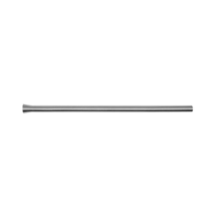 Two gray metal rods on a white background