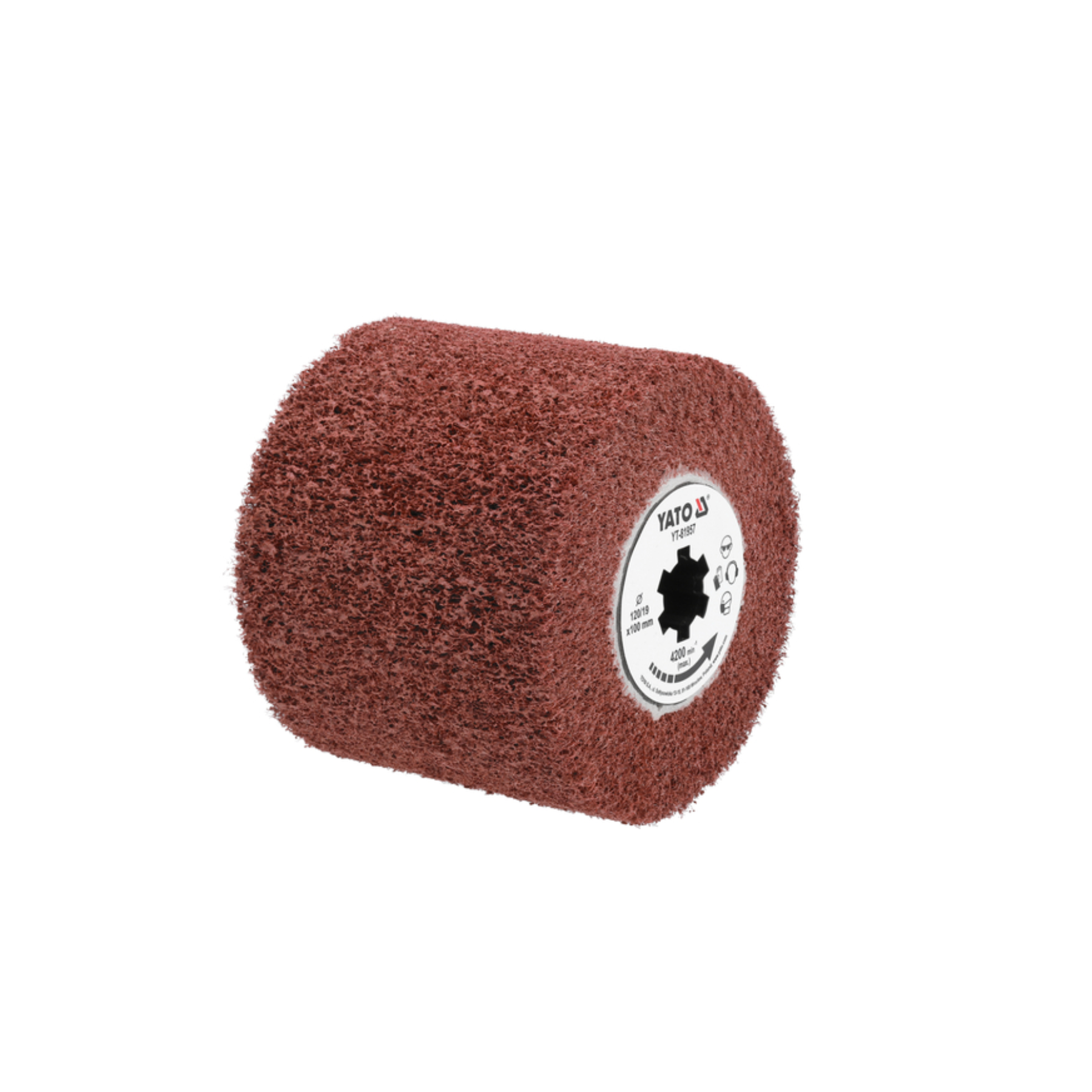 Roll of sandpaper with a visible brand logo on a white background