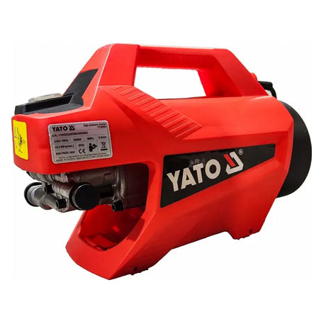 Red YATO power tool on a white background