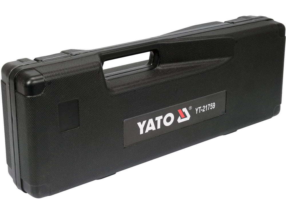Black tool case with Yato branding on a white background