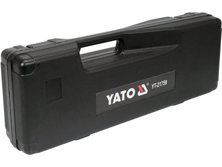 Black tool case with Yato branding on a white background