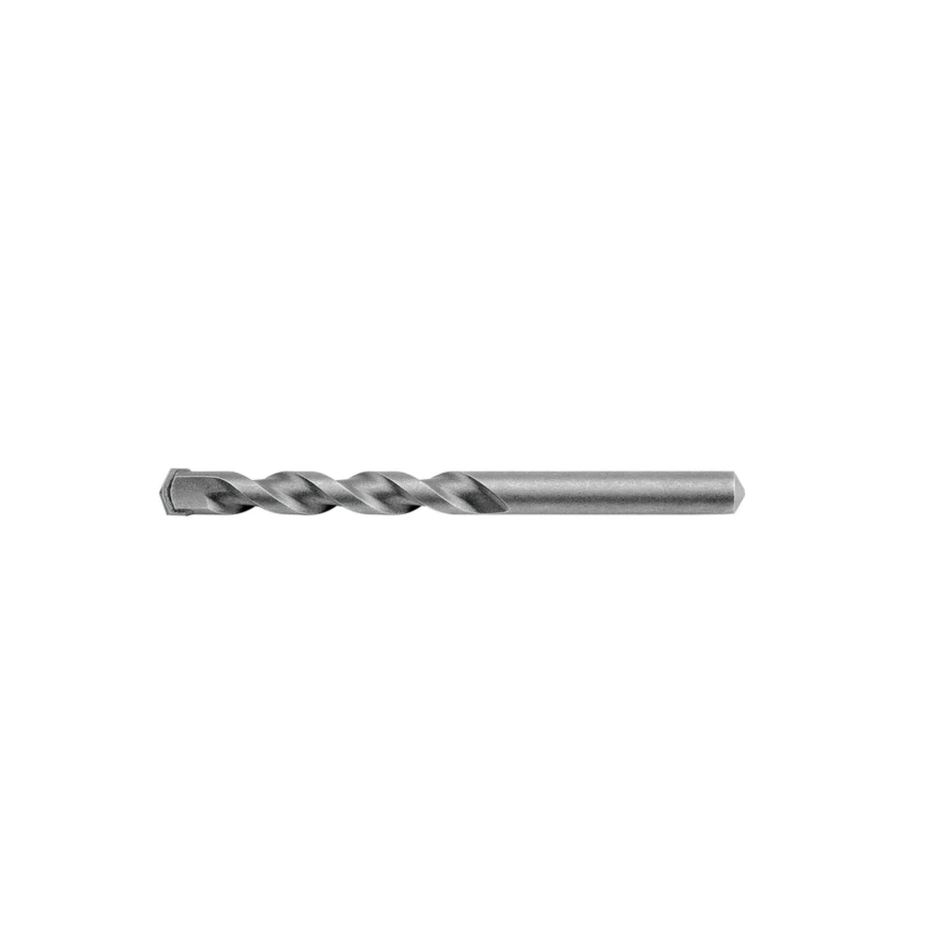 Metal drill bit on a white background