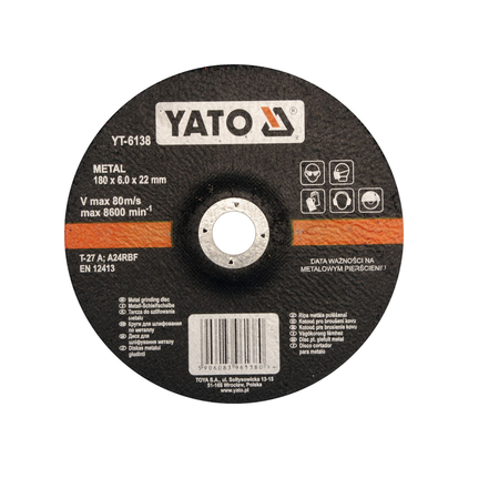 Yato metal cutting disc on a white background