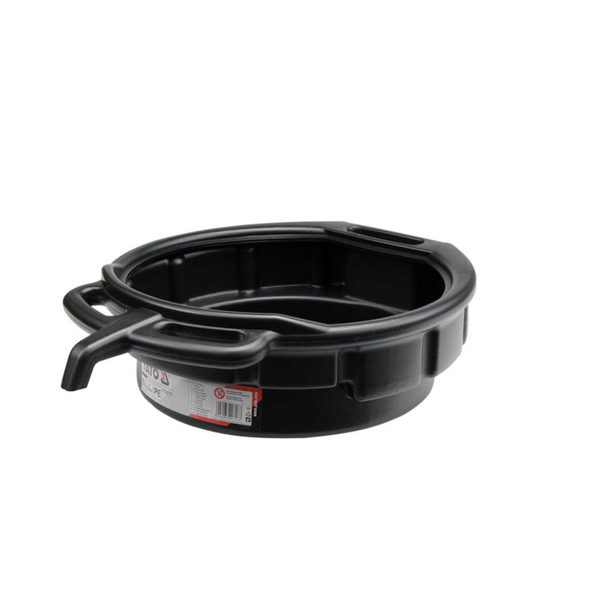 YATO Oil Drain Pan 15L YT-0717 for collecting used engine oil, coolant, transmission fluid, and automotive workshop maintenance applications.