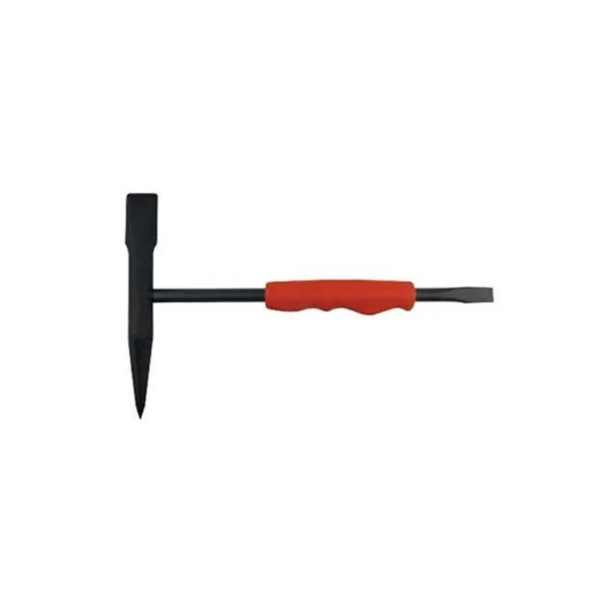 Trowel with a red handle on a white background