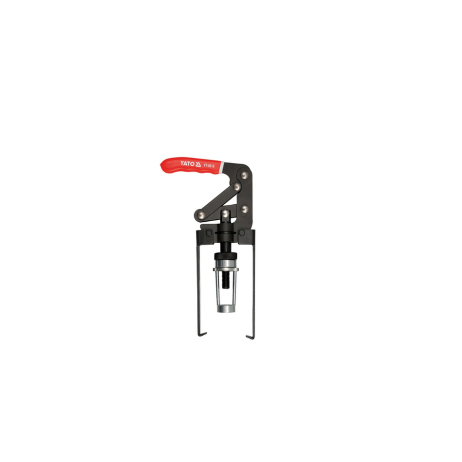 Black and red tool on a white background