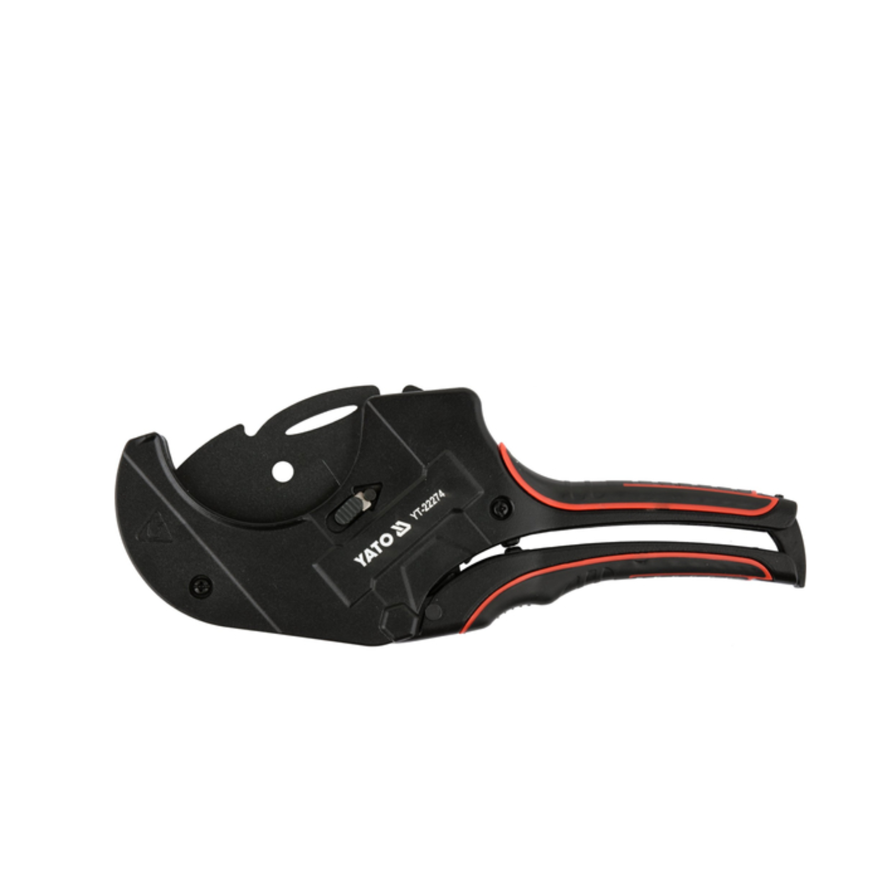 Black and red pipe cutter with YATO branding on a white background