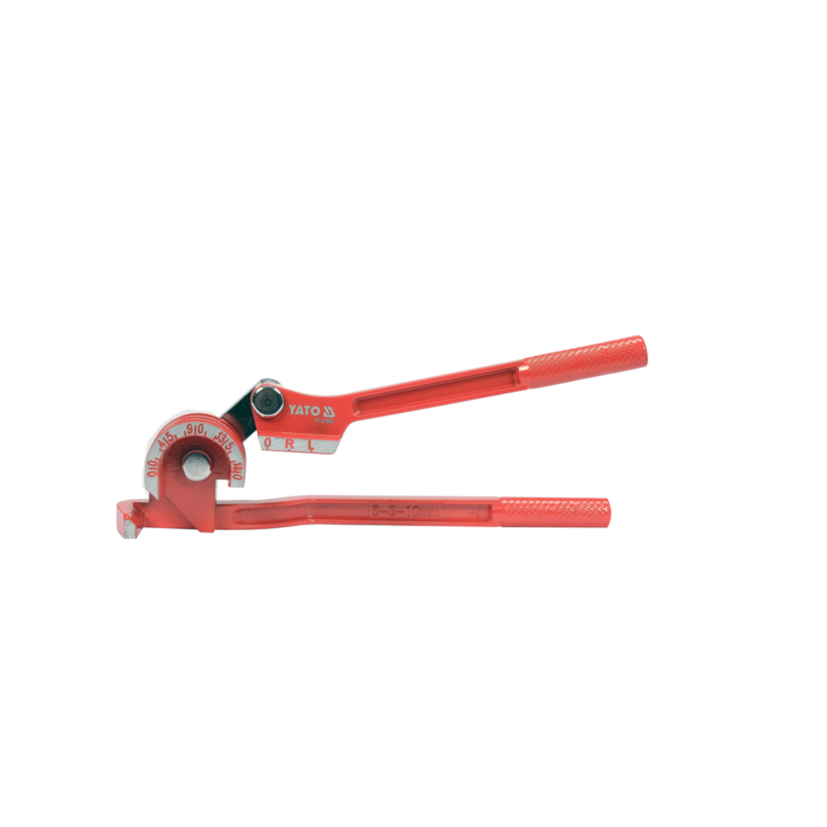 Red pipe cutter on a white background