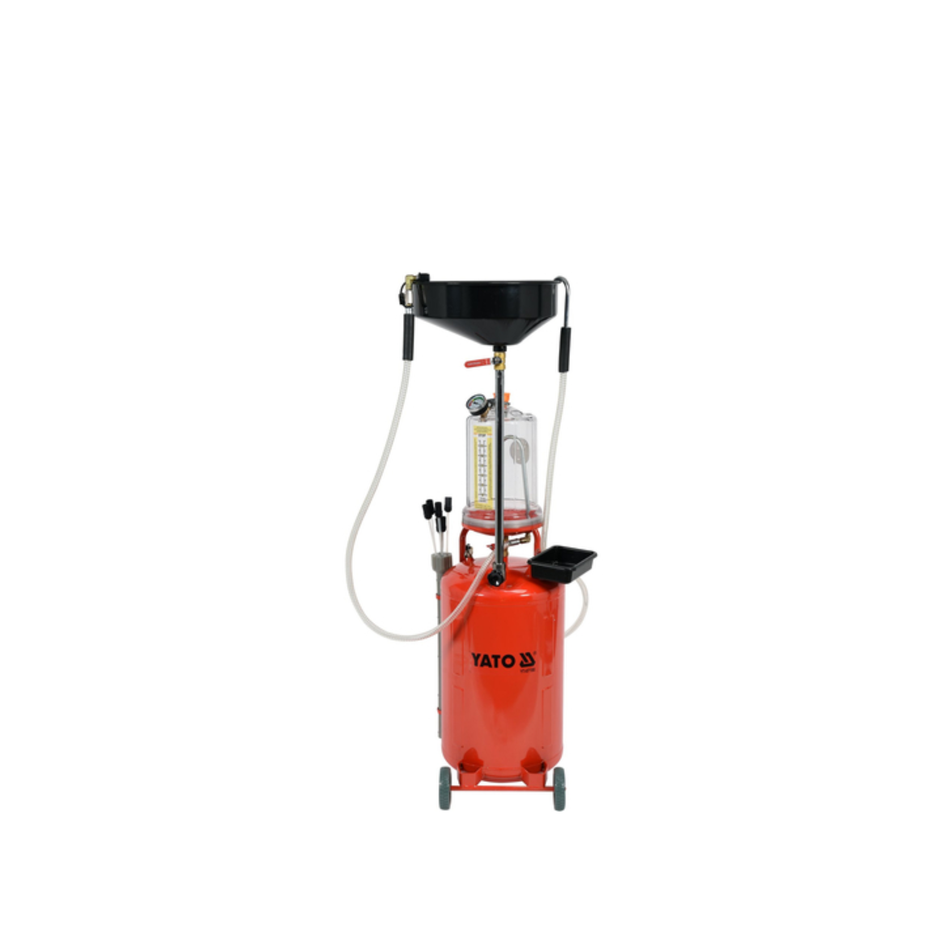 Red Yato oil filter wrench on a white background