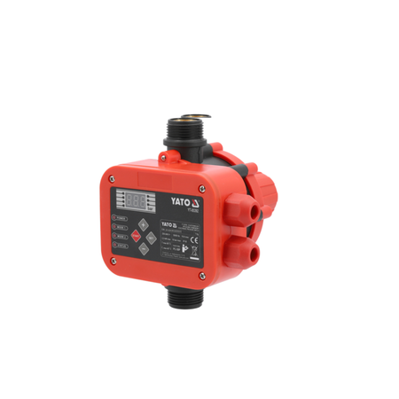 Red Yato pump on a white background