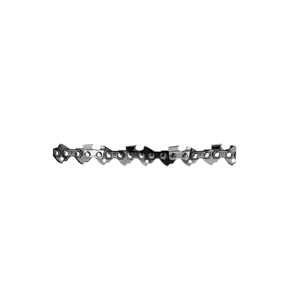 Long cylindrical metal component with a smaller ring-like object on a white background