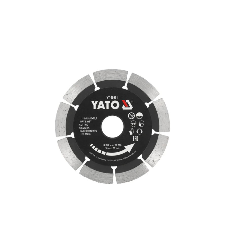 Yato diamond cutting disc on a white background