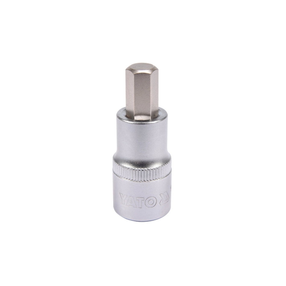 Metal socket bit on a white background