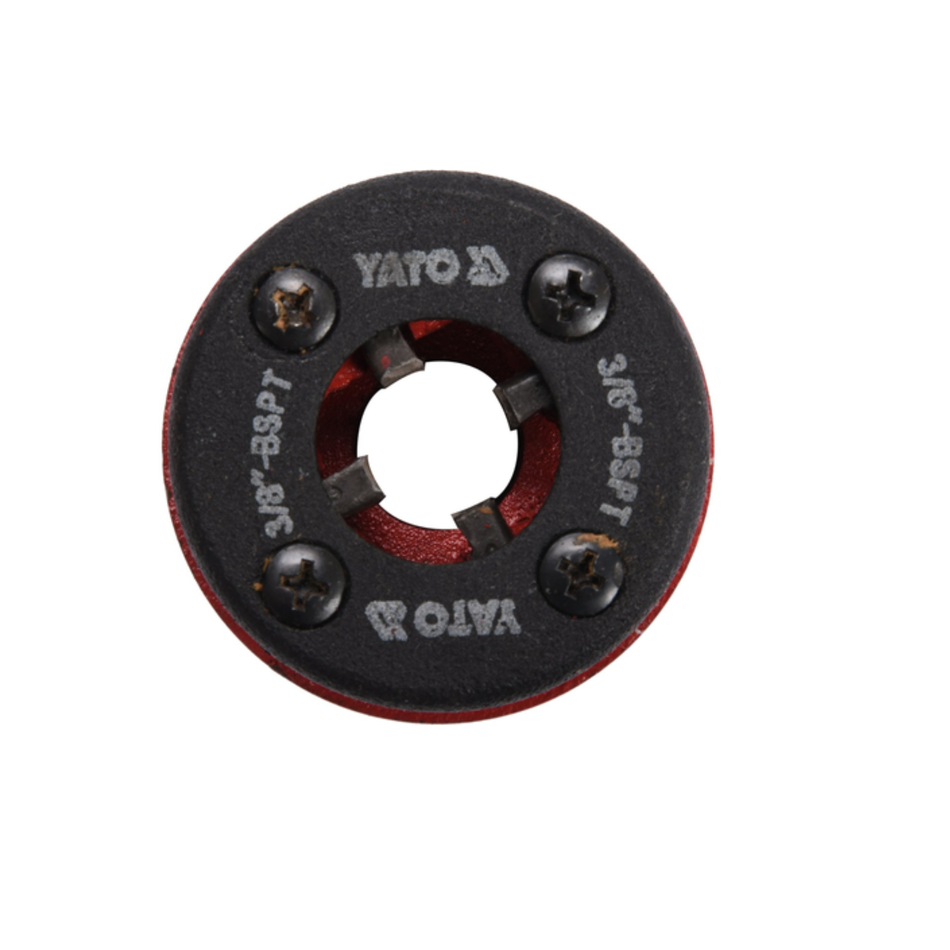 Black and red circular tool component with 'Yato' branding on a white background
