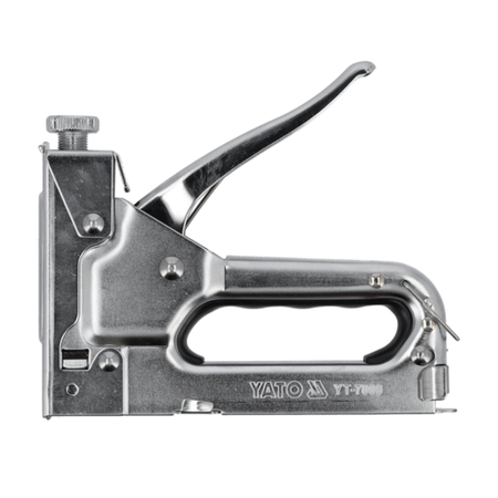 Metal staple gun with Yato branding on a white background