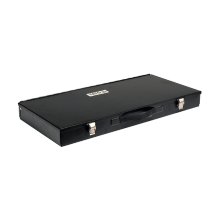White metal shelf on a white background