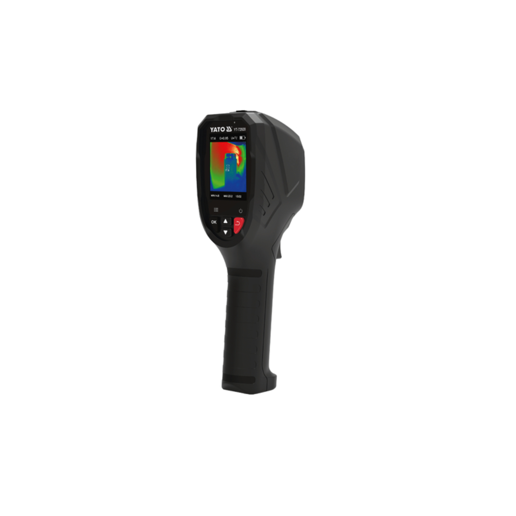 Thermal imaging camera on a white background
