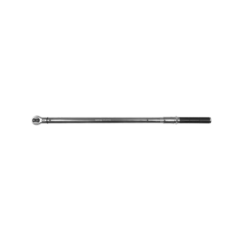 YATO Torque Wrench 3/4 inch 160-800Nm YT-07752 with click-type mechanism and alloy steel construction for truck maintenance, heavy equipment servicing.
