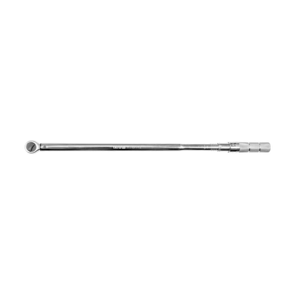 YATO Torque Wrench 3/4 inch 80-400Nm YT-07712 with click-type mechanism and alloy steel construction for truck maintenance, heavy equipment servicing, industrial machinery, and professional workshop applications.