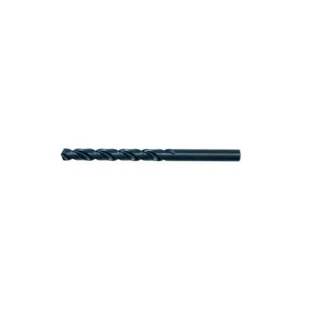 Black drill bit on a white background